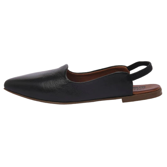 Bueno - Ballerina slingback comoda in pelle nera.