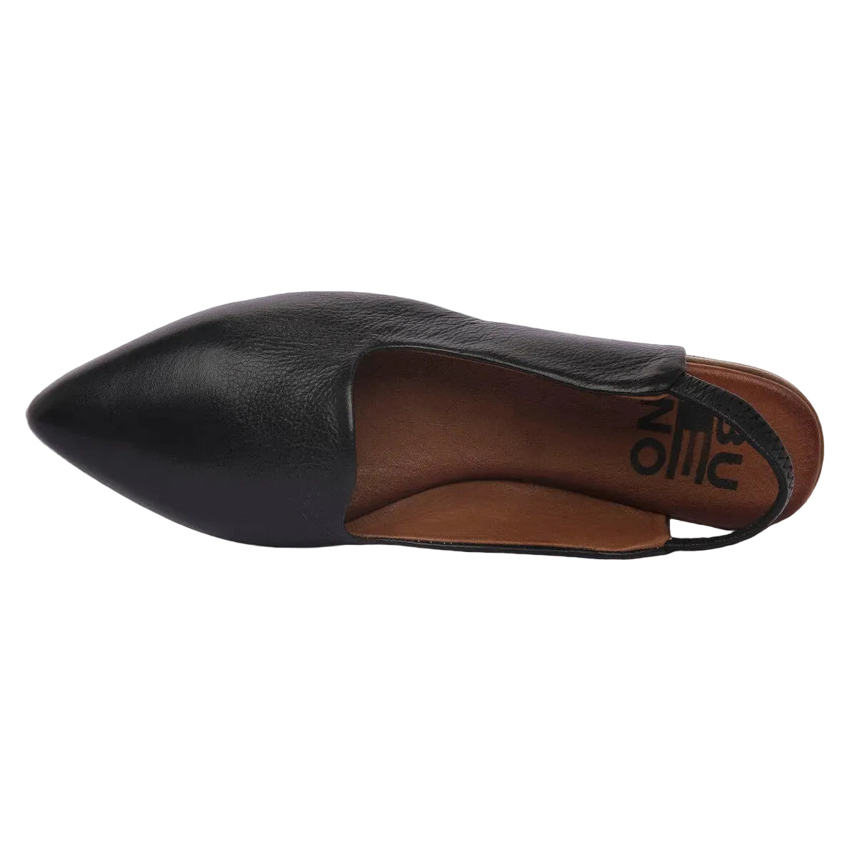 Bueno - Ballerina slingback comoda in pelle nera.