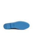 Frau - Mocassino in pelle intrecciata azzurro e blu .