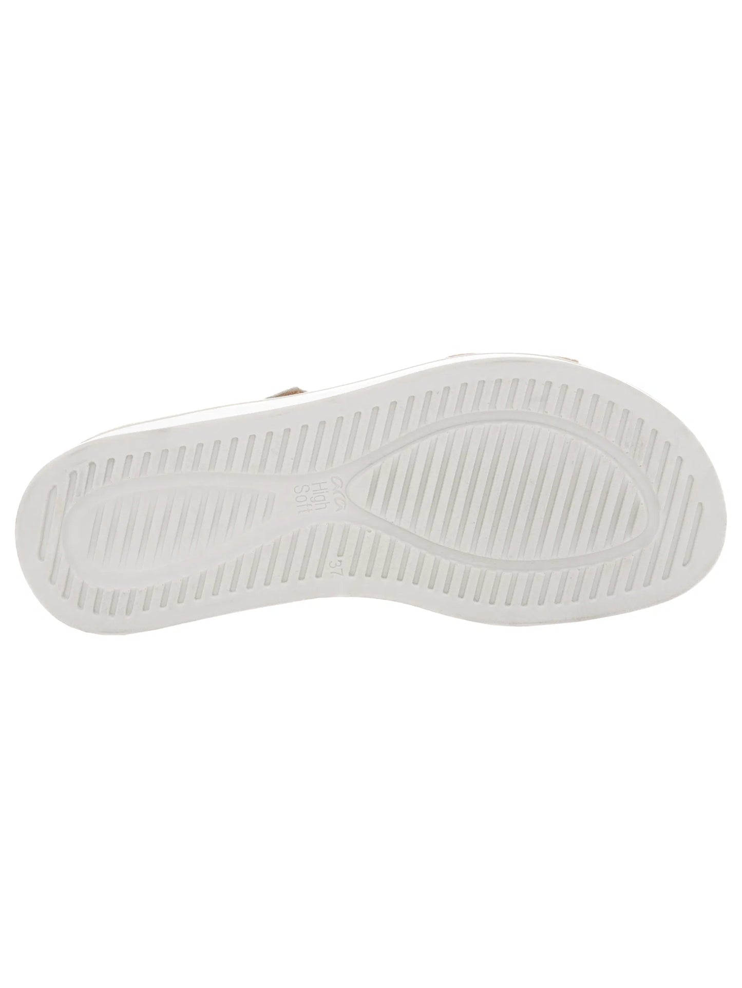 Ara - Sandali comodo in pelle bianca e beige.