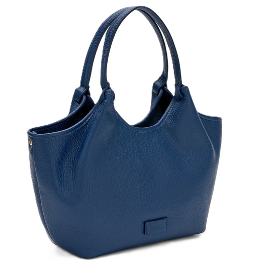 Frau - Borsa donna in pelle blu.