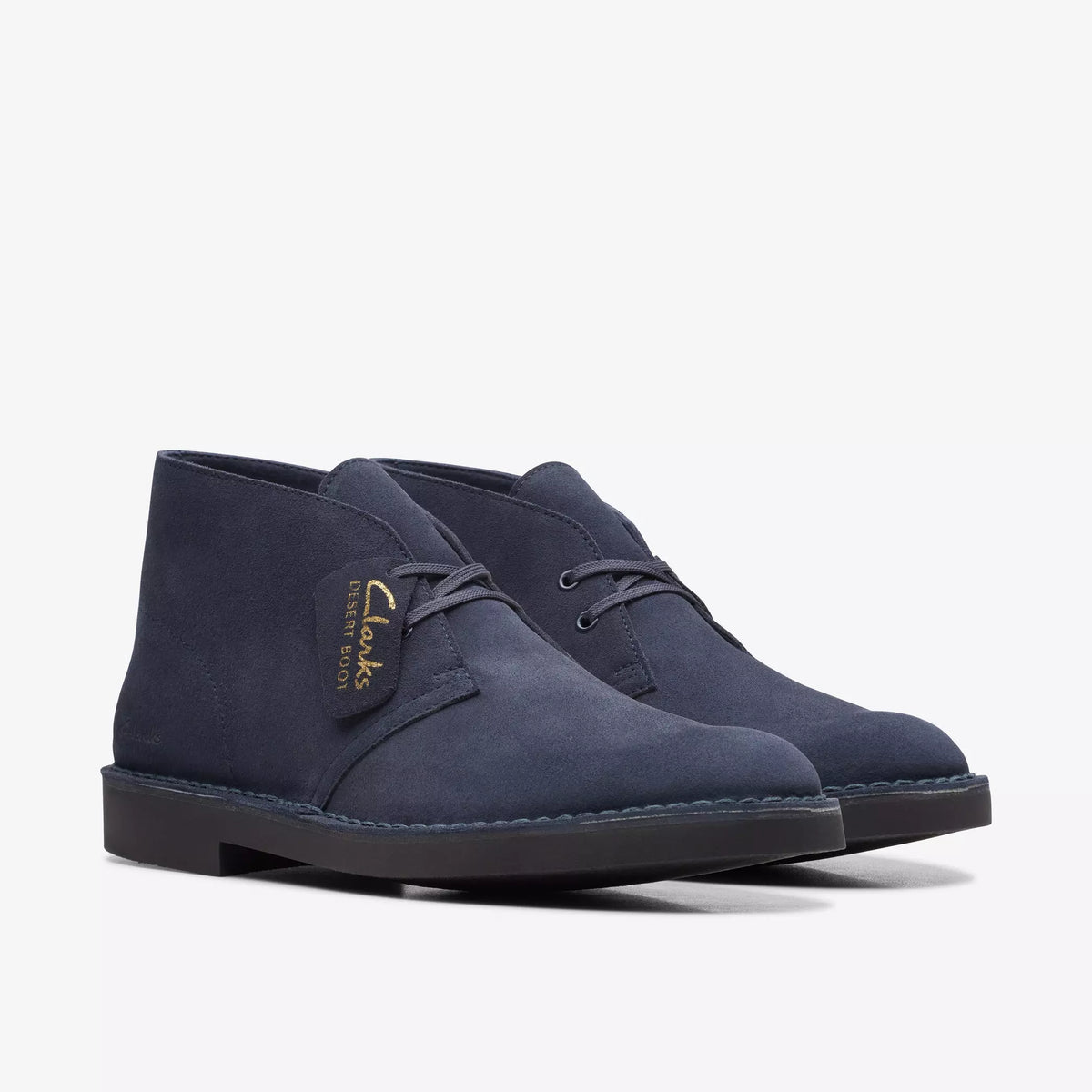 Clarks - Desert Boot uomo in pelle scamosciata blu.