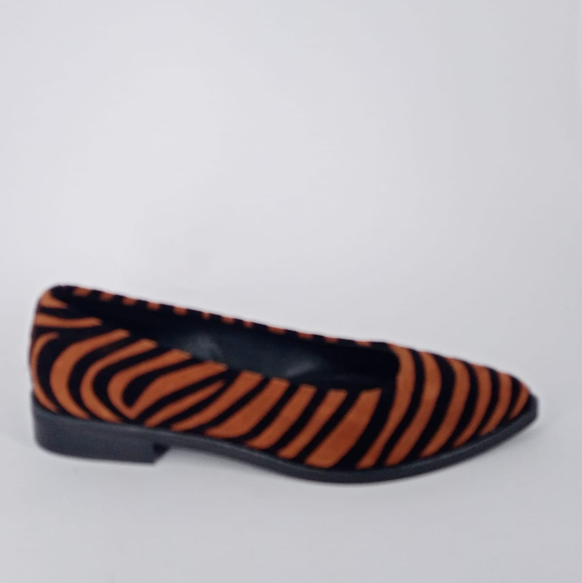 MRCshoes- Ballerina in pelle zebrata. -