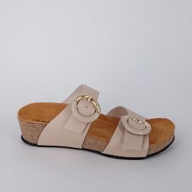 Frau - Ciabatta beige a due fasce.