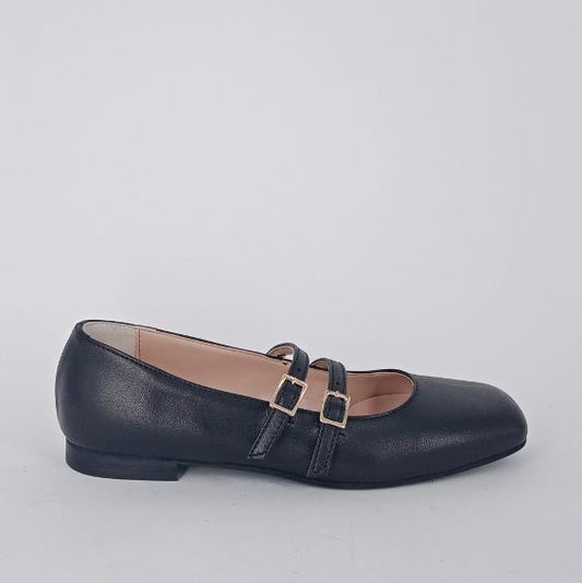 MRCshoes- Ballerina maryjane in pelle nera.
