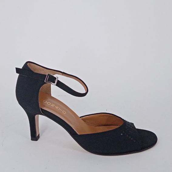 .MRC . Sandalo nero con tallone e cinghietta - 50%