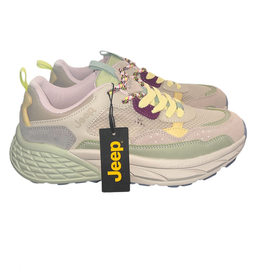 Jeep - Sneakers donna in tessuto e pelle multicolor pastello.
