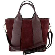Carica l'immagine nel visualizzatore di Gallery, Marconato borse - Borsa in pelle scamosciata bordeaux.