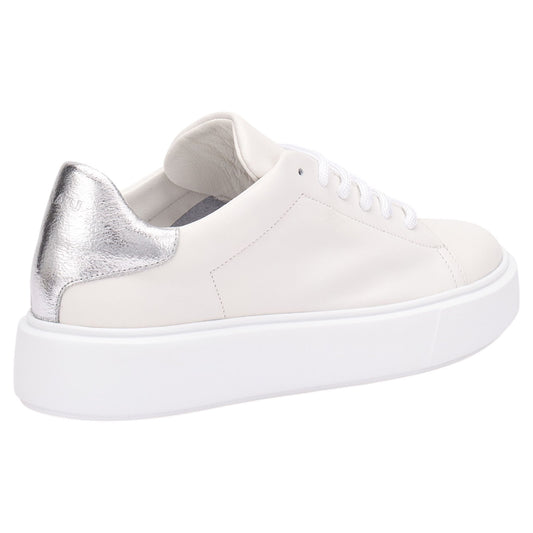 Frau - Sneakers donna in pelle bianca