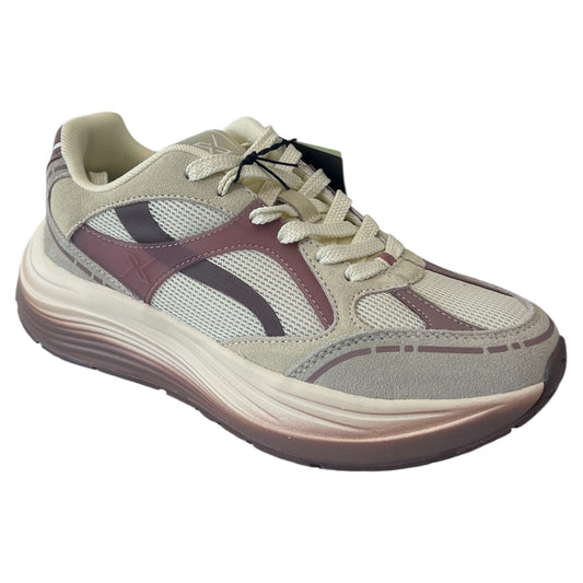 Frau - Sneakers donna in mesh rosa con inserti in seude.