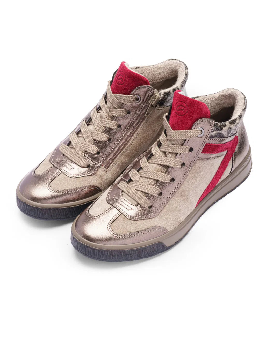 Ara - Polacchini donna in pelle beige.