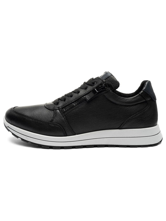 Ara - Sneakers uomo in pelle nera.