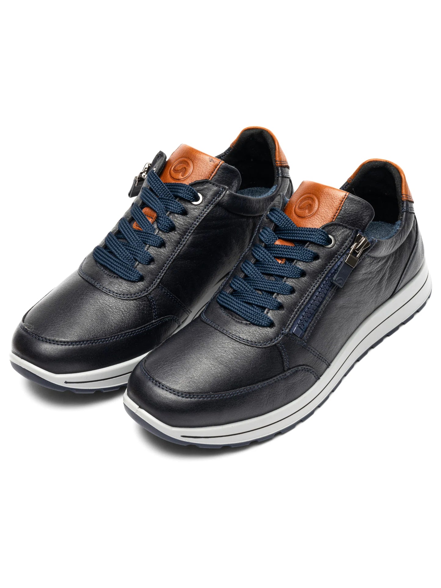 Ara - Sneakers uomo in pelle blu.