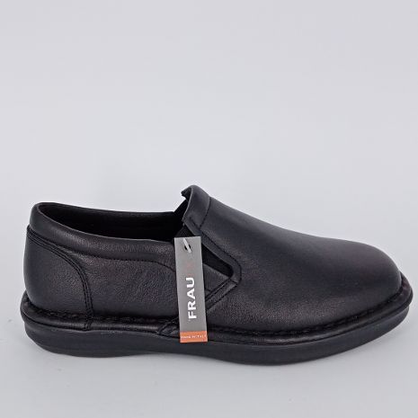 FRAU . Slip-on uomo in pelle nera -30%