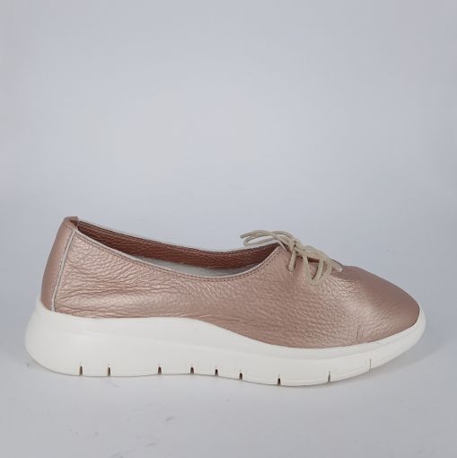 FRAU : Ballerina in pelle gold rosato con laccetto - 50%