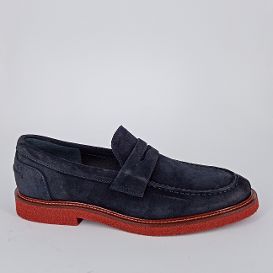 FRAU . Mocassino uomo in camoscio blu - 30 %