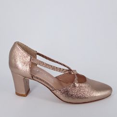 CINZIA VALLE . Decolletè in pelle bronzo . -40%