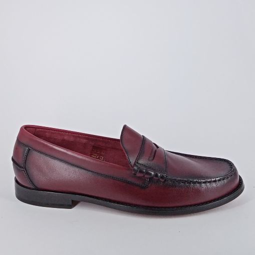 FRAU . Mocassino burgundy stile college -