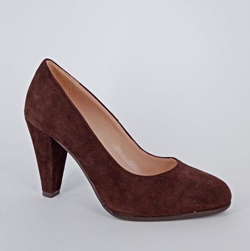 SHE SHOES - Decoltè in camoscio testa di moro - 60 %