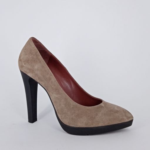 FRAU - Decolte' in camoscio taupe - 50 %