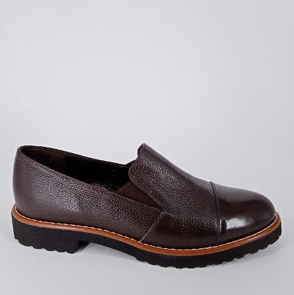 Cinzia Valle - Slip-on in pelle testa di moro . -