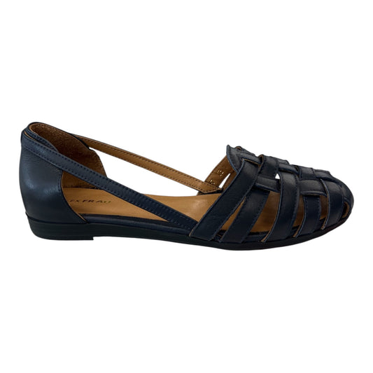 Frau - Ballerina ragnetto donna in pelle blu.