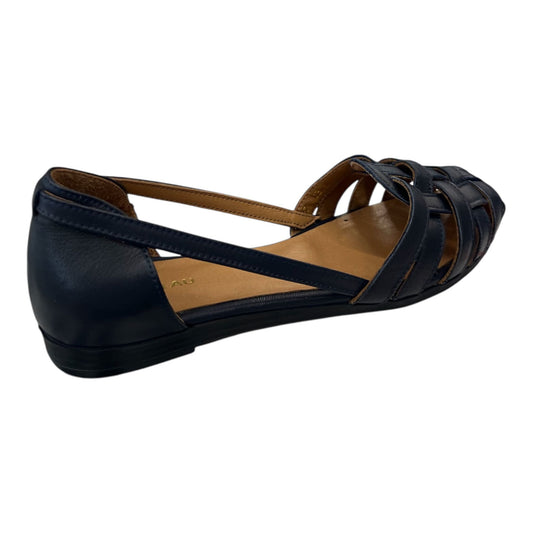 Frau - Ballerina ragnetto donna in pelle blu.