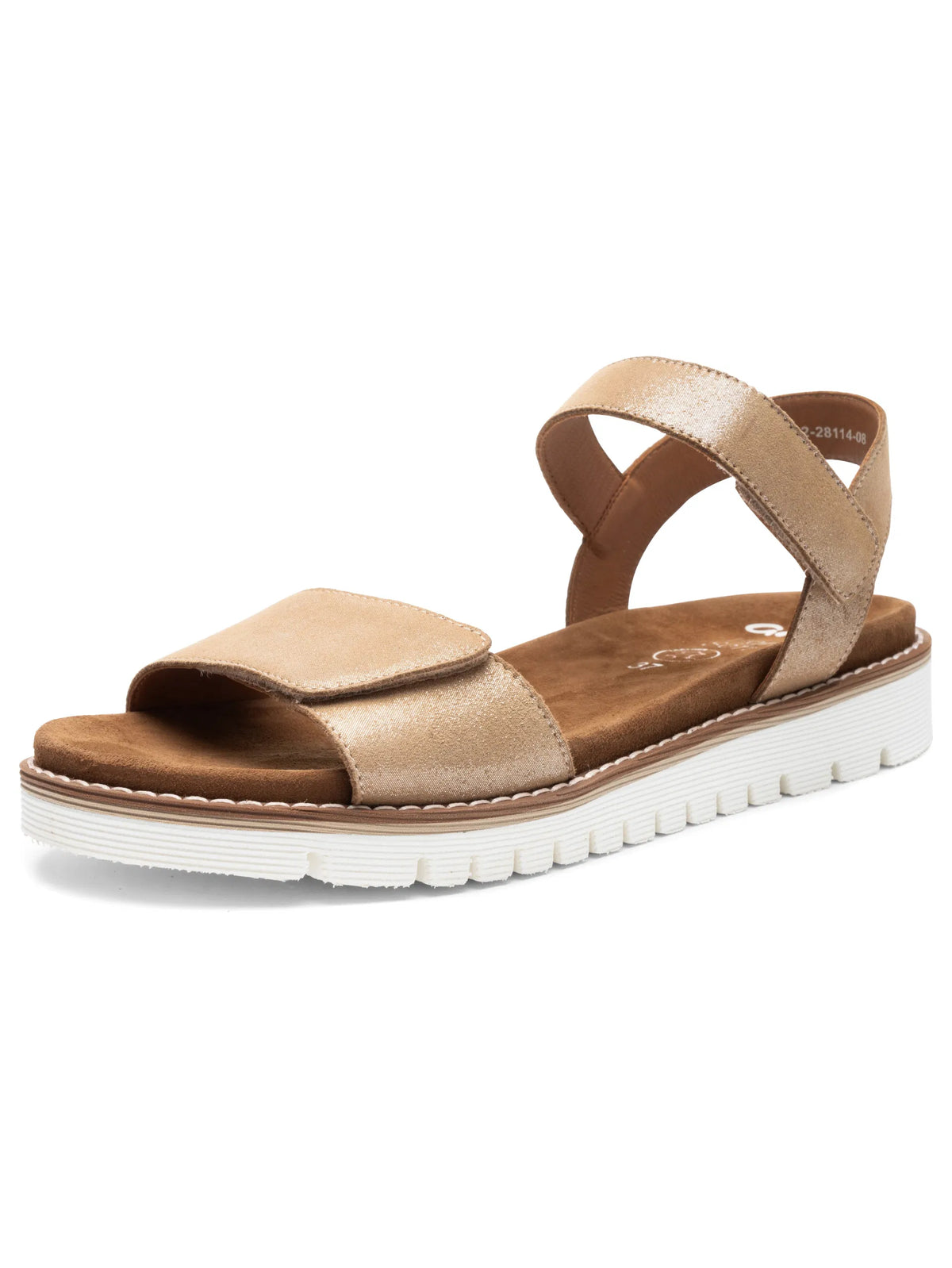 Ara - Sandali comodi in pelle laminata beige. -20%