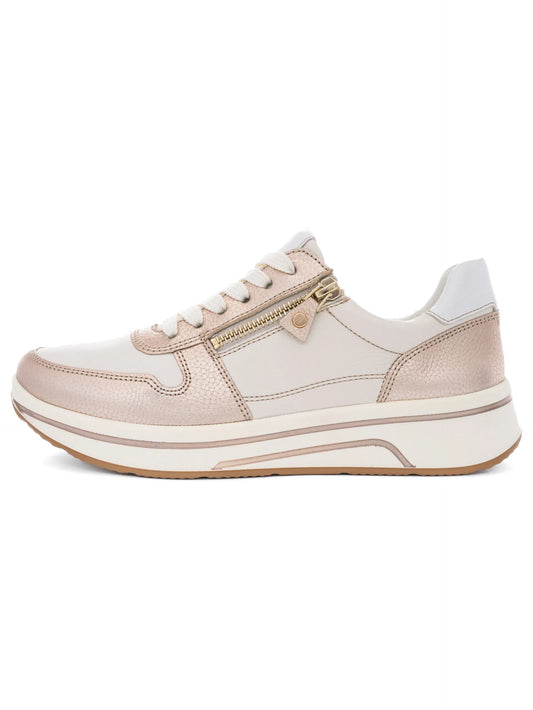 ARA - Sneakers in pelle bianca e laminata .