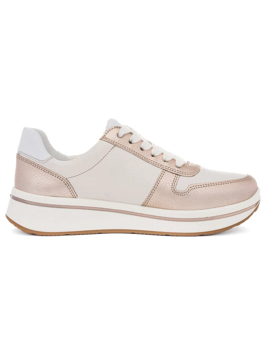 ARA - Sneakers in pelle bianca e laminata .