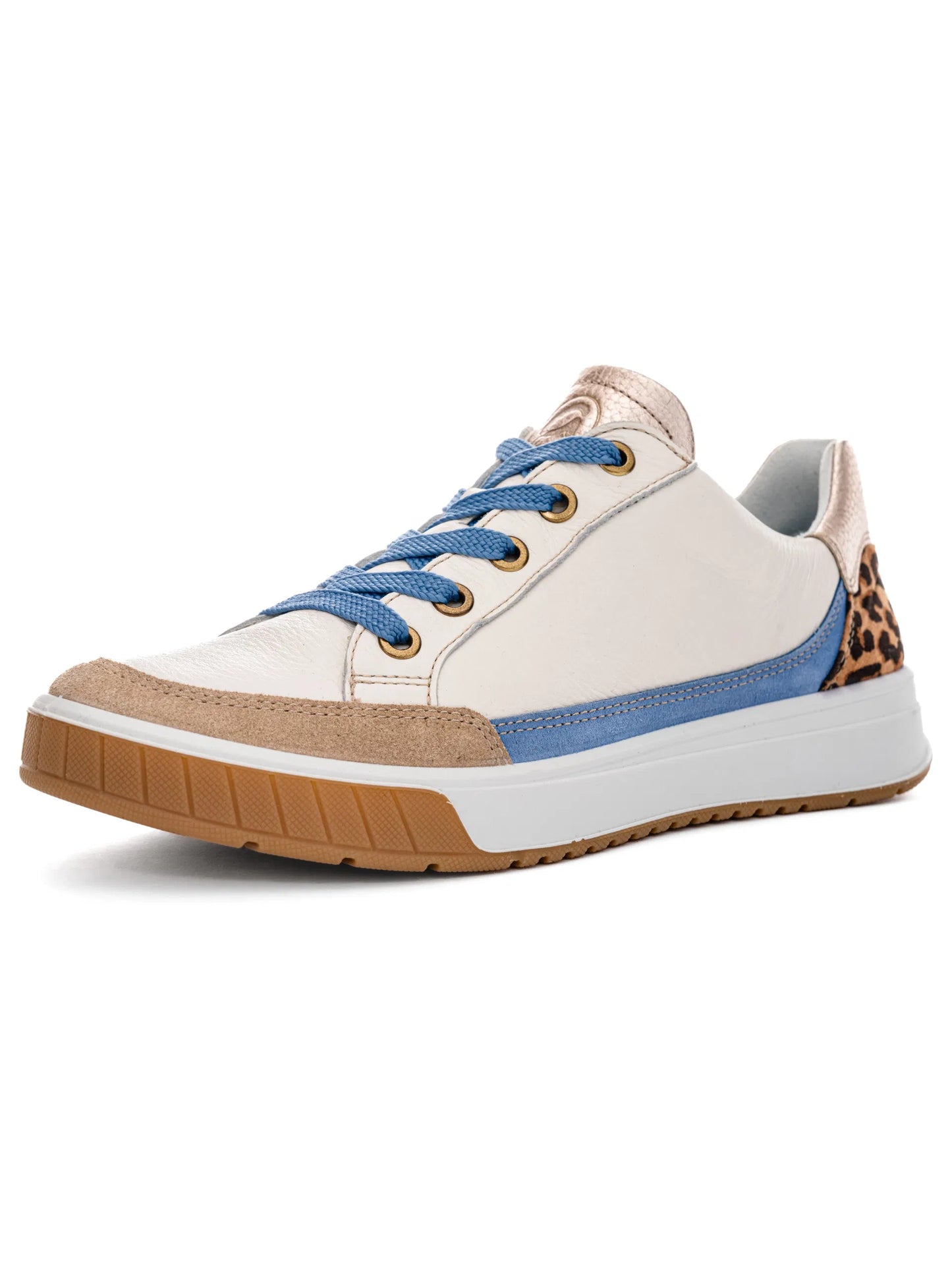 ARA - Sneakers in pelle bianca con animalier.