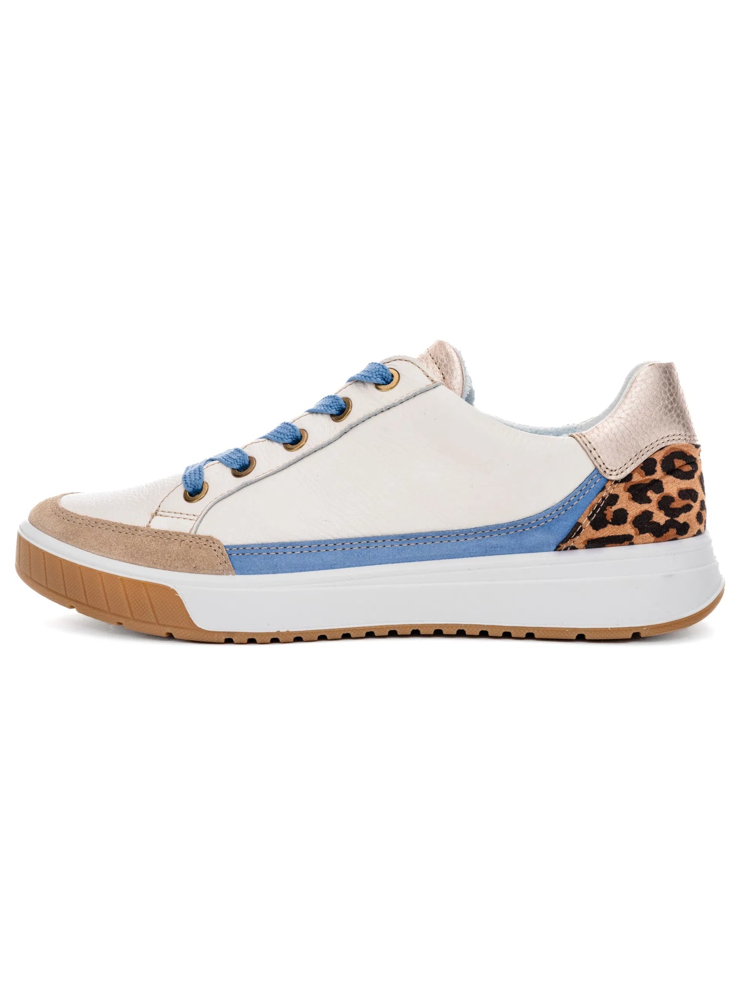 ARA - Sneakers in pelle bianca con animalier.