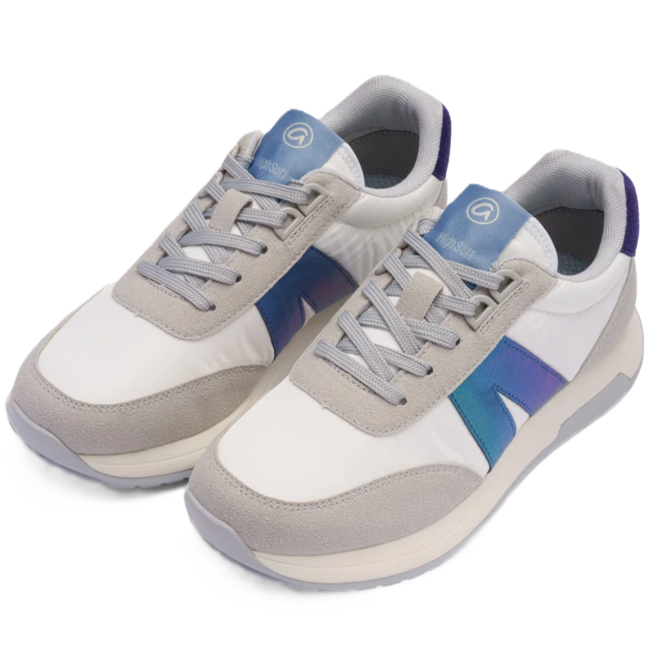 Ara - Sneakers comode in pelle e tela azzurra.