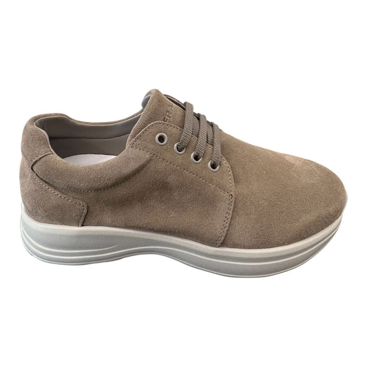 Frau - Sneakers uomo in pelle scamosciata beige.