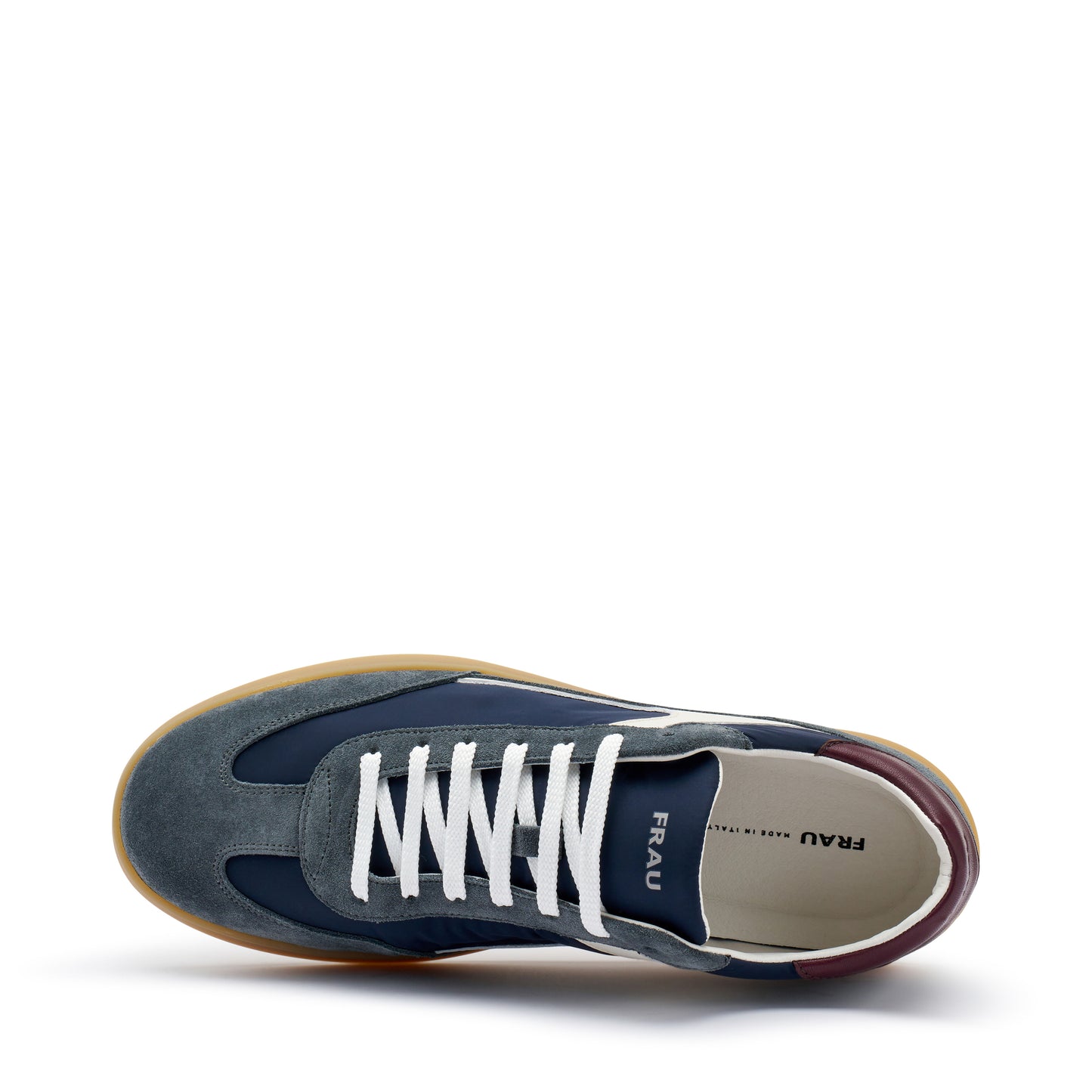 Frau - Scarpa sneakers uomo in pelle scamosciata  blu .