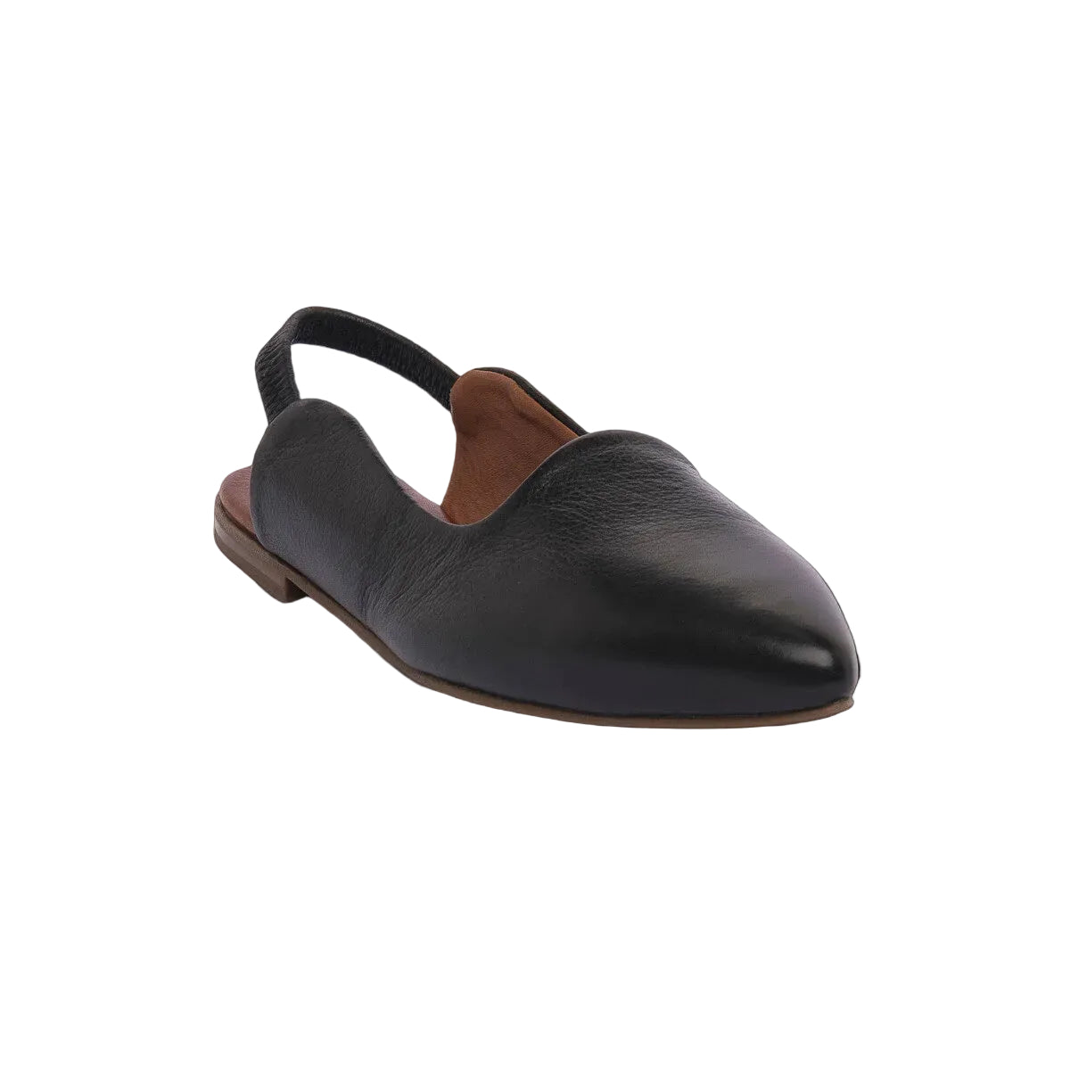 Bueno -  Ballerina slingback  comoda in pelle nera.
