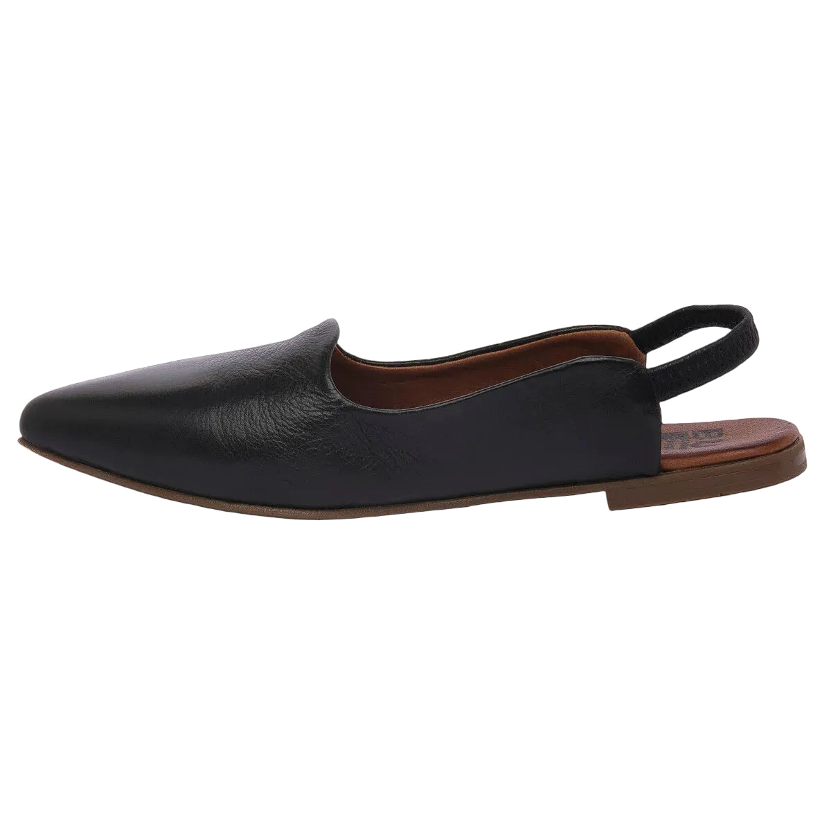 Bueno -  Ballerina slingback  comoda in pelle nera.