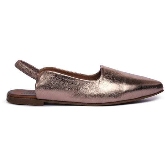 Bueno -  Ballerina comoda in pelle bronzo.