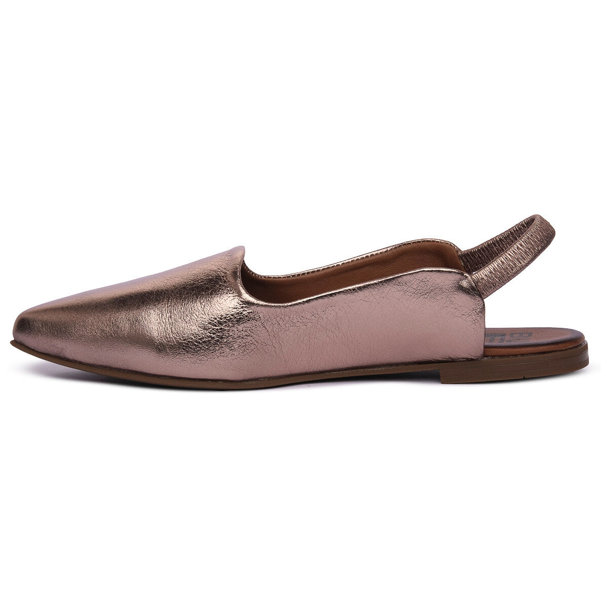 Bueno -  Ballerina comoda in pelle bronzo.