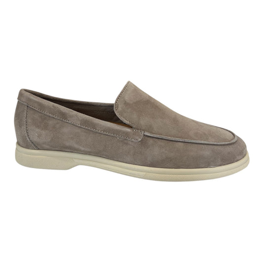 Frau - Mocassino donna in pelle  scamosciata beige.