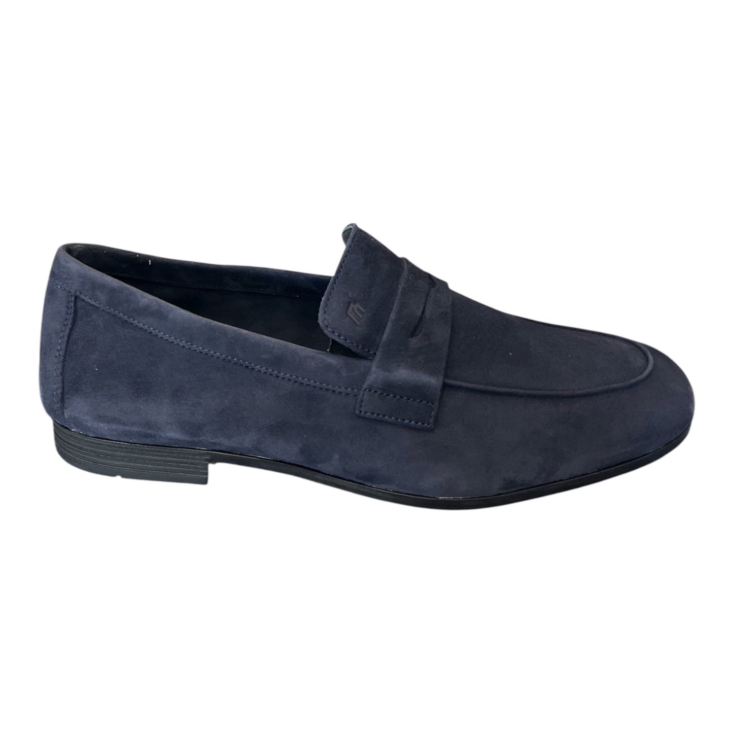 Frau - Mocassini uomo in pelle scamosciata blu.