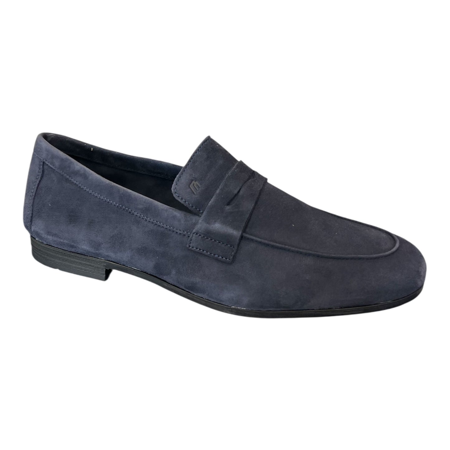 Frau - Mocassini uomo in pelle scamosciata blu.