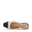 Frau - Slingback in pelle ghiaccio con puntale nero.