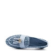 Frau - Mocassino in pelle intrecciata azzurro e blu .