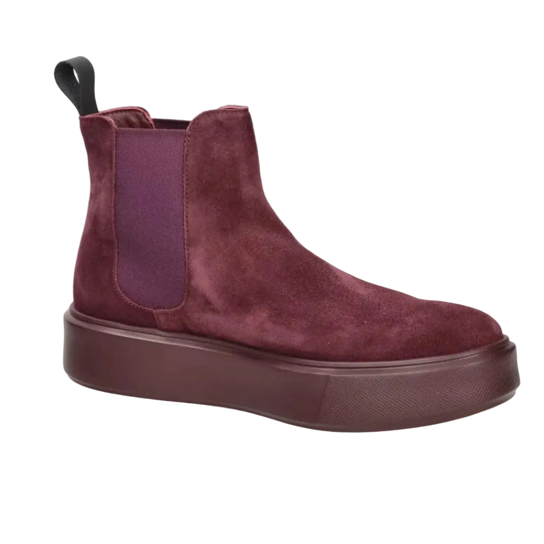 Frau - Beatles camoscio bordeaux donna.