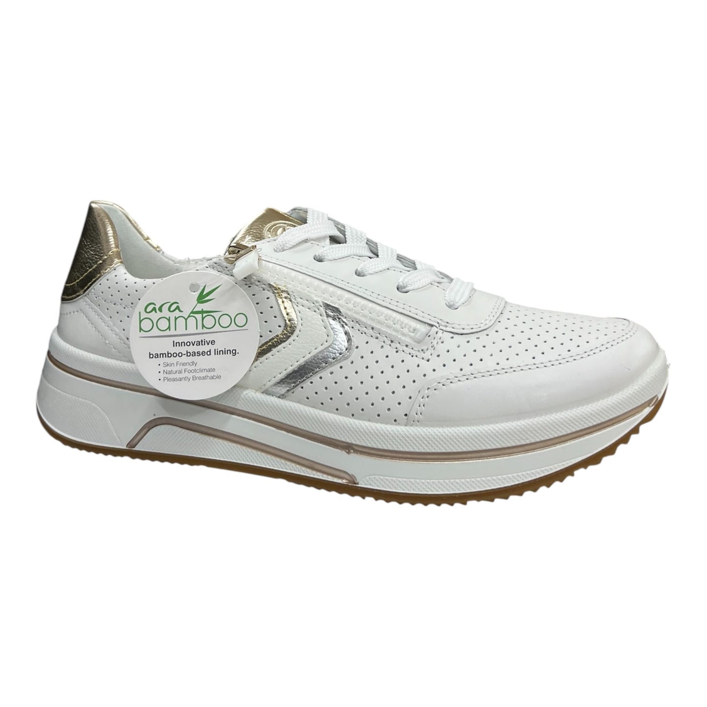 Ara - Sneakers in pelle bianca.