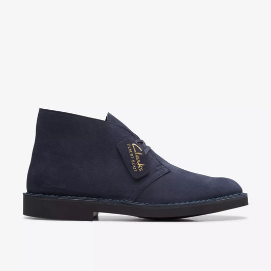 Clarks - Desert  Boot uomo in pelle scamosciata blu.