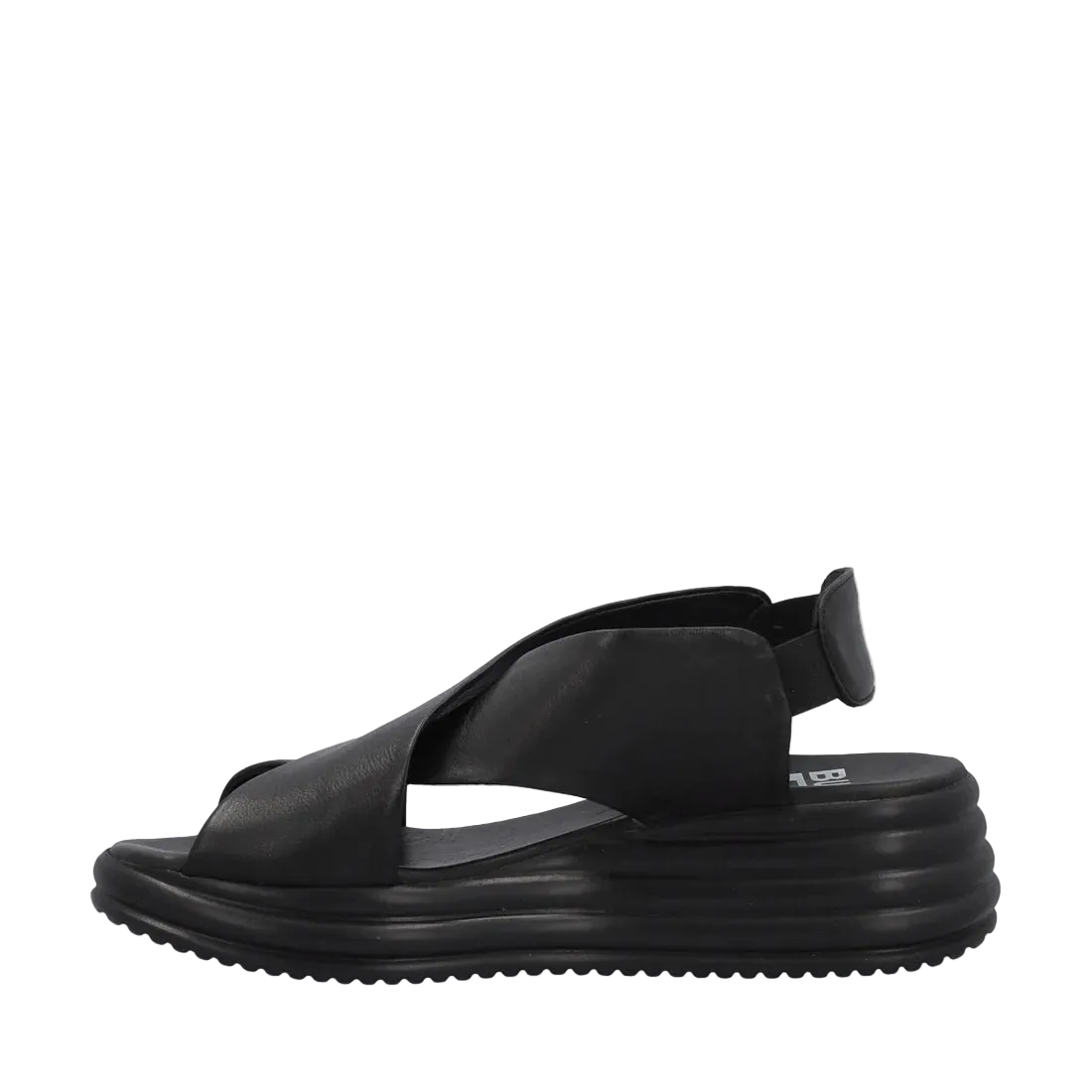Bueno - Sandali comodi in pelle nera.
