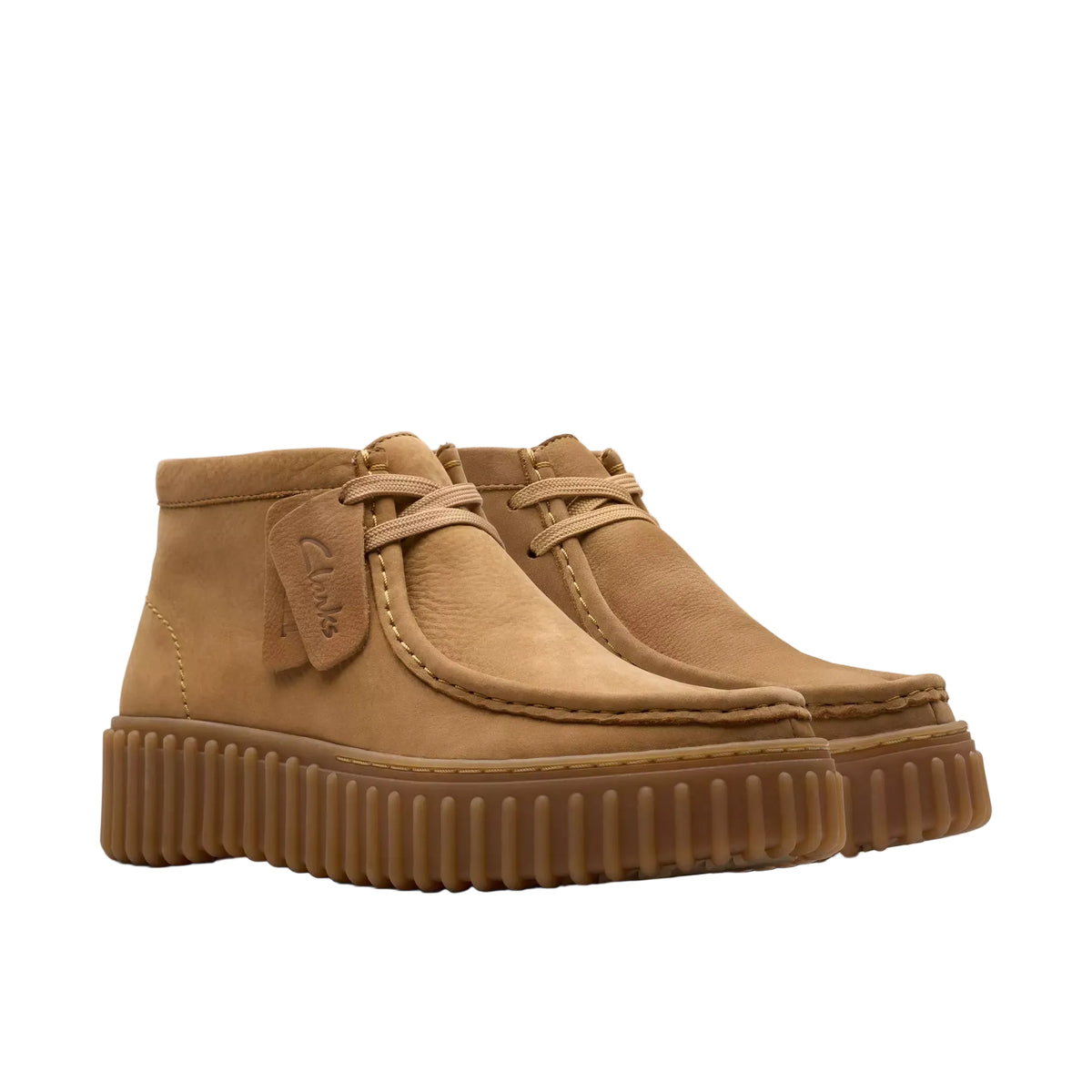 Clarcks -  Stivaletti Donna in pelle marrone chiaro.