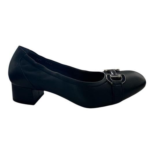 Melluso - Decolette donna  in pelle blu con accessorio.